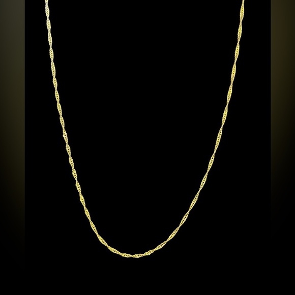 Gold Plated Twisted Chain Necklace​ - Picture 2 of 4